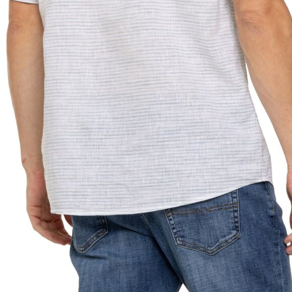 NEW Weatherproof Vintage Space Dye Shirt - Linen, Short Sleeve  Feldspar 6251s4 - Picture 4 of 4